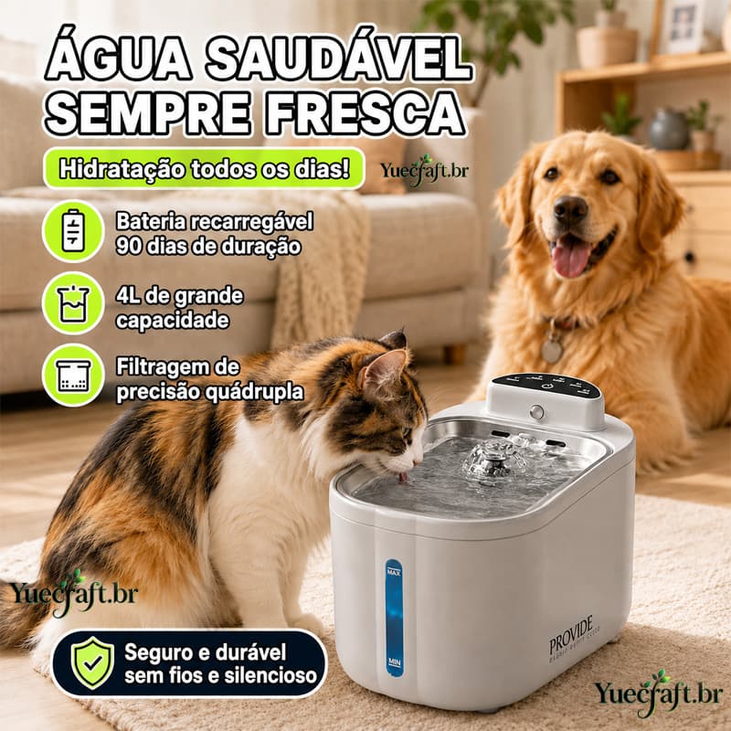 4 L Fonte Bebedouro De Smart Água Filtro Ces E Gatos Pet