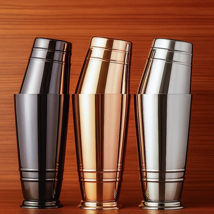 Coqueteleira Boston Profissional Com Ranhuras , 2 Peças , Aço Inoxidável , Misturador De Bebidas Peso Para Bartender