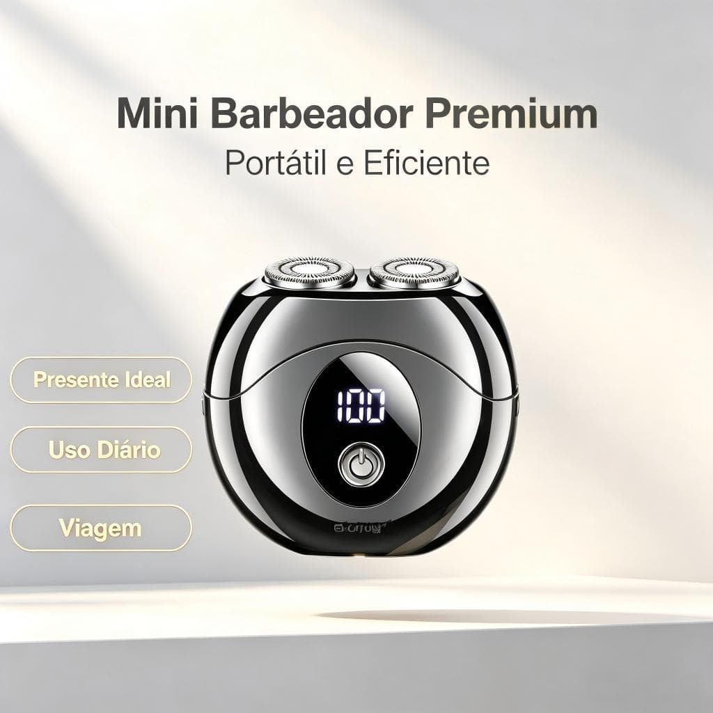 Barbeador Sem Fio Elétrico Homem Compacto USB Recarga Barba Limpa Prático Casa E Viagem