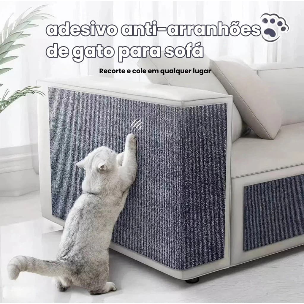 Arranhador Adesivo Premium: Sofá, Cama e Móveis Para Gato - Protetor Pet Envio imediato