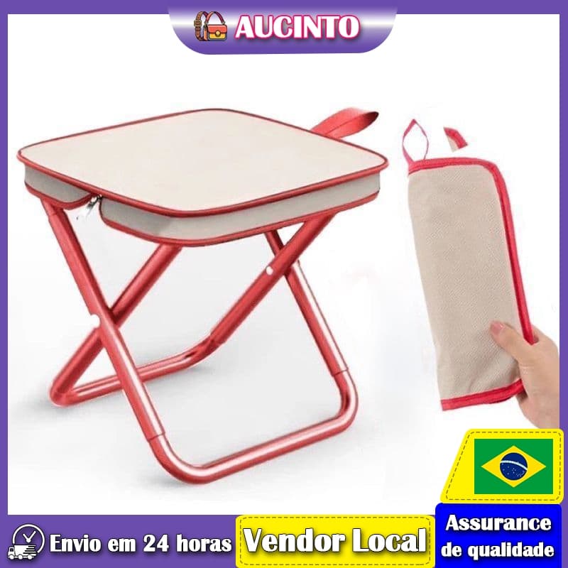 Aucinto dobrável portátil Ultra-leve bolsa de viagem banco de pesca cadeira de acampamento bolsa dobrável fezes fila
