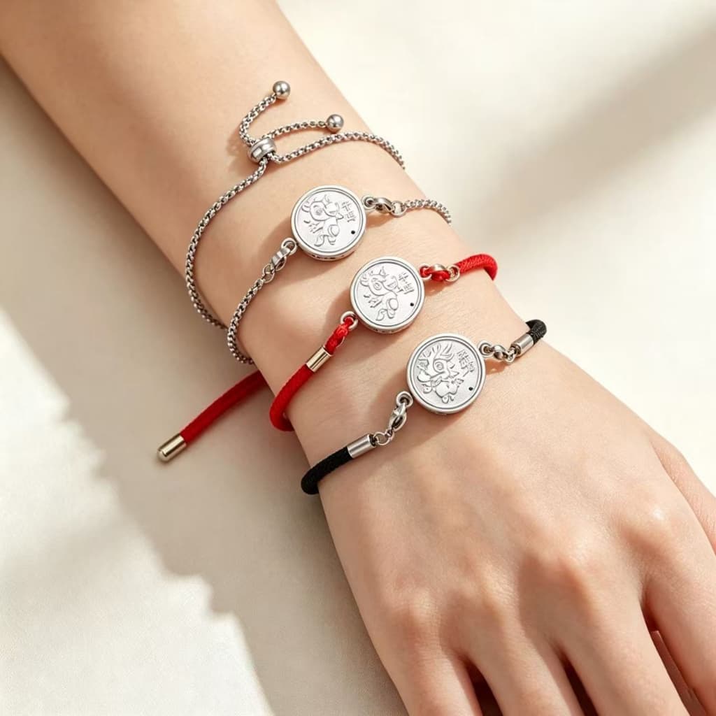 Pulseira Difusora De Óleo Essencial De Aço Inoxidável Chinês 12 Signos Do Zodíaco Com Medalhão Oco Corda Ajustável Aroma