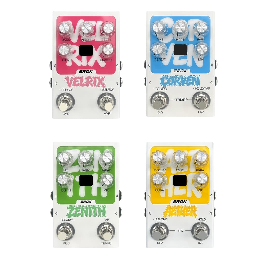 Série De Pedais De Efeitos EROK Velrix Corven Aether Zenith Para Guitarra Elétrica , Prática , performance De Palco E Us
