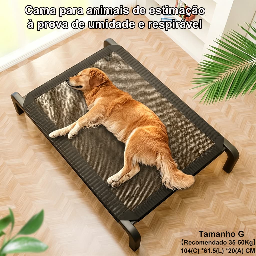 Cama Portátil E Confortável Para Animais De Estimação Com Tela Respirável Para Cães E Gatos 104*61.5*20cm