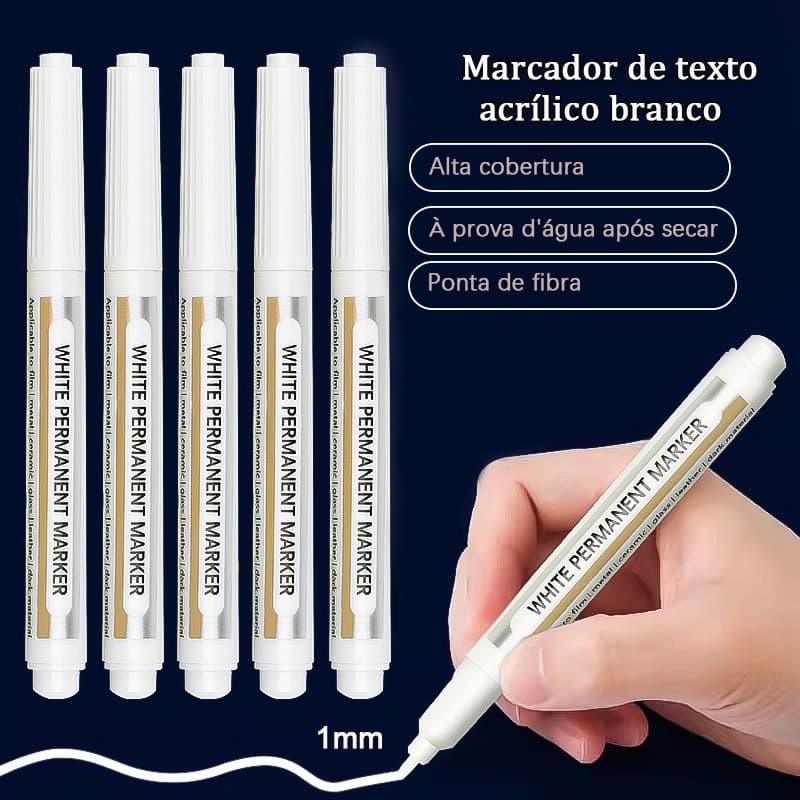 Marcador/estampador/marcador branco de grande capacidade à prova d'água