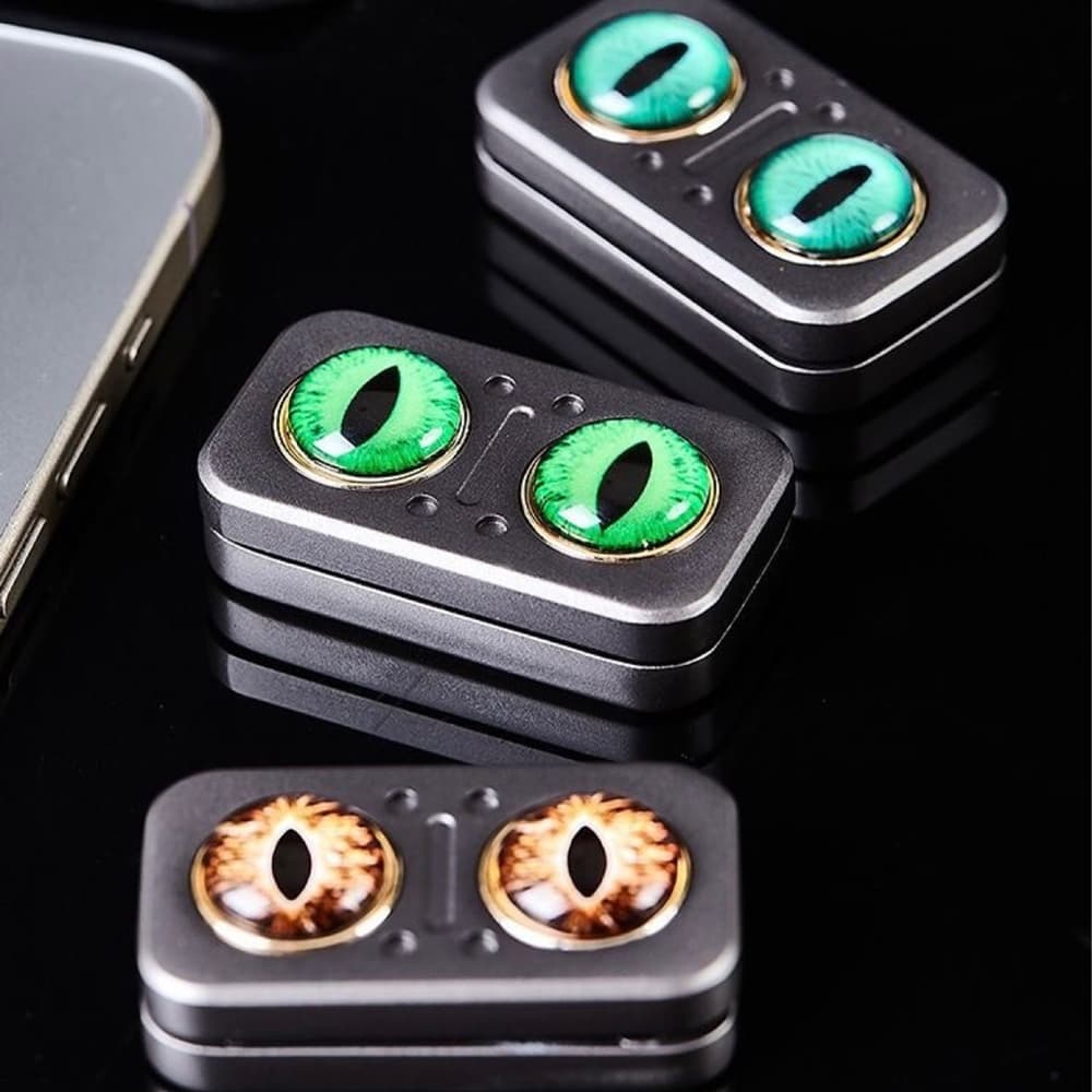 Rotador Deslizante Magnético De metal Coruja Três Em Um , clicker , Brinquedo Para Aliviar O Estresse Adulto
