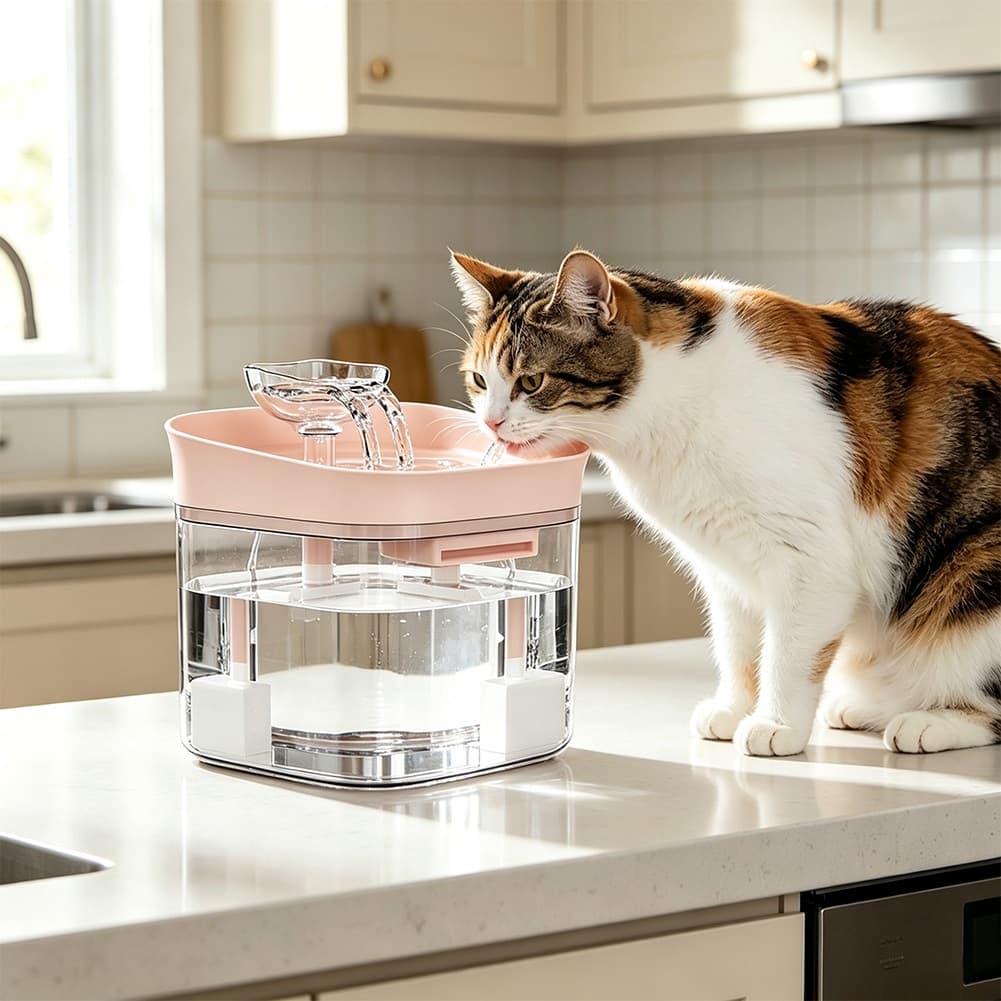 Fonte De Água Automática Para Animais De Estimação De 1.8L Com Filtragem De Circulação USB Bebedouro Gatos Alimentador M