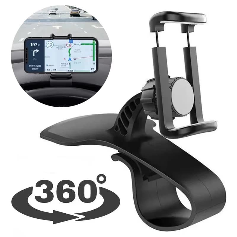 Suporte De Telefone Móvel Com Rotação De 360 Graus , Clipe De Para Painel De Carro , Fivela Telescópica , Fixação GPS ,