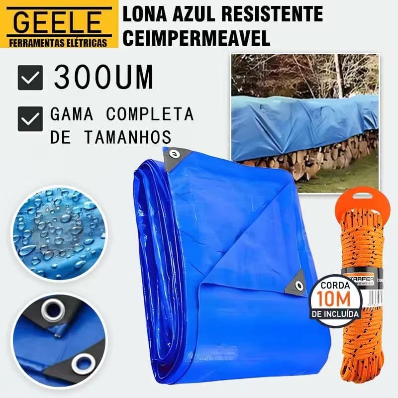 Lona Impermeavel Reforçada Piscina Construção Com Ilhós  4x6 5x5 5x6