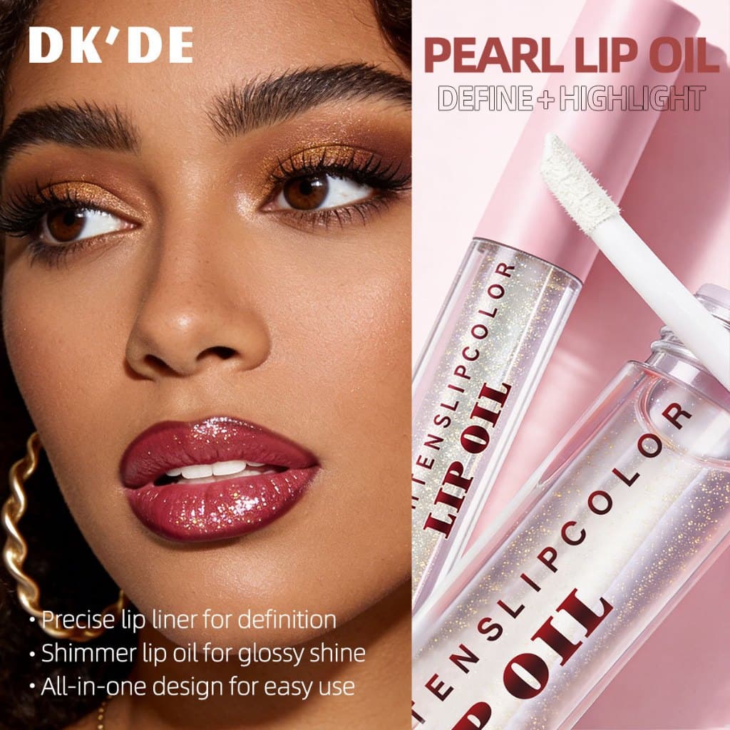 Conjunto De Delineador Labial E Óleo , Kit Hidratante De Maquiagem De Longa Duração
