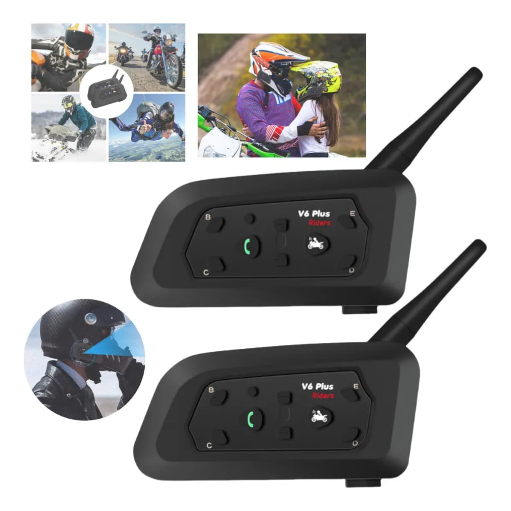 SOARFLY V6Plus intercomunicador para capacete 2 pacote Bluetooth fone para capacete de moto Redução deruídoàprovad'água
