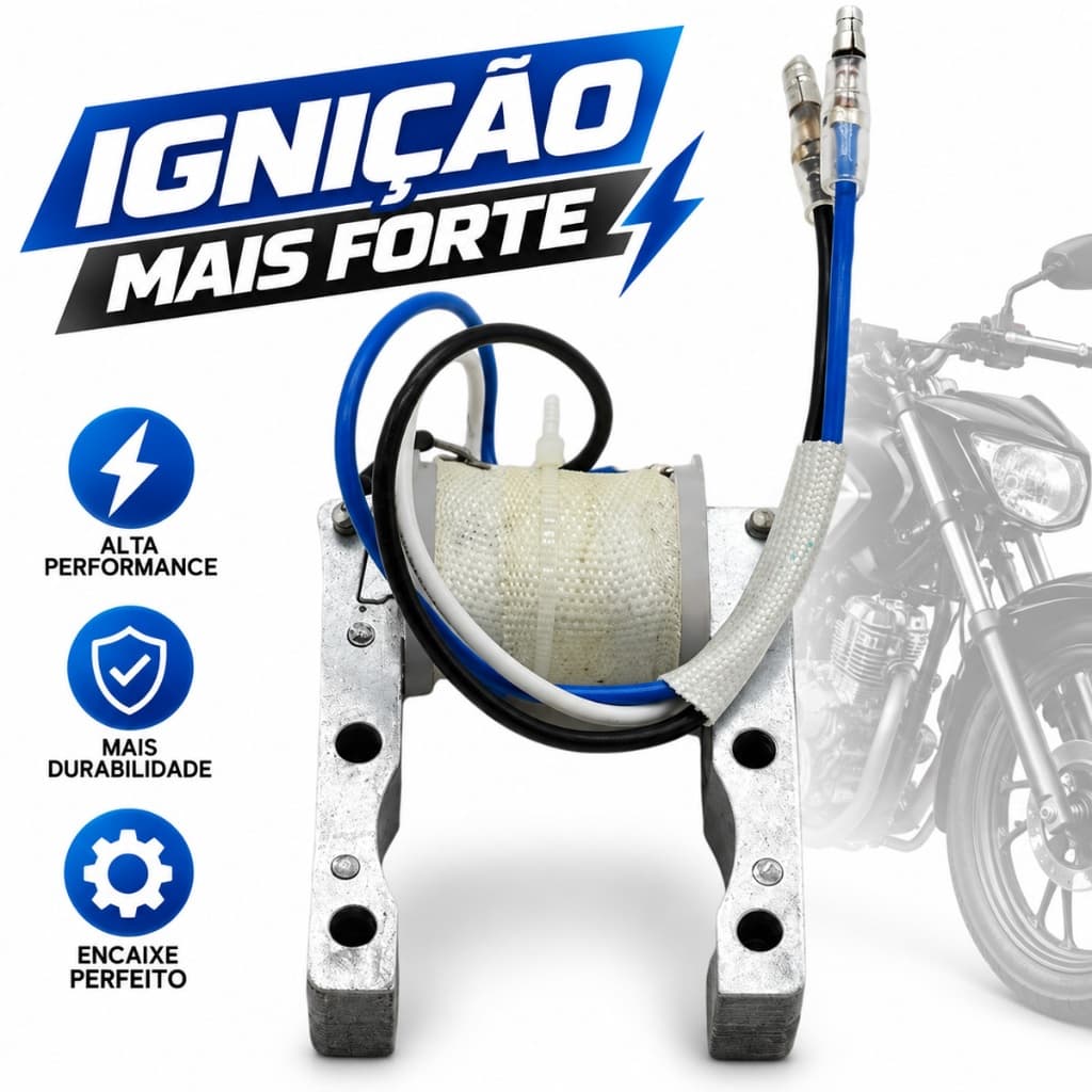 Bobina Motor 2t Magneto 3 Fios 50cc - 80cc Bike Motorizada
