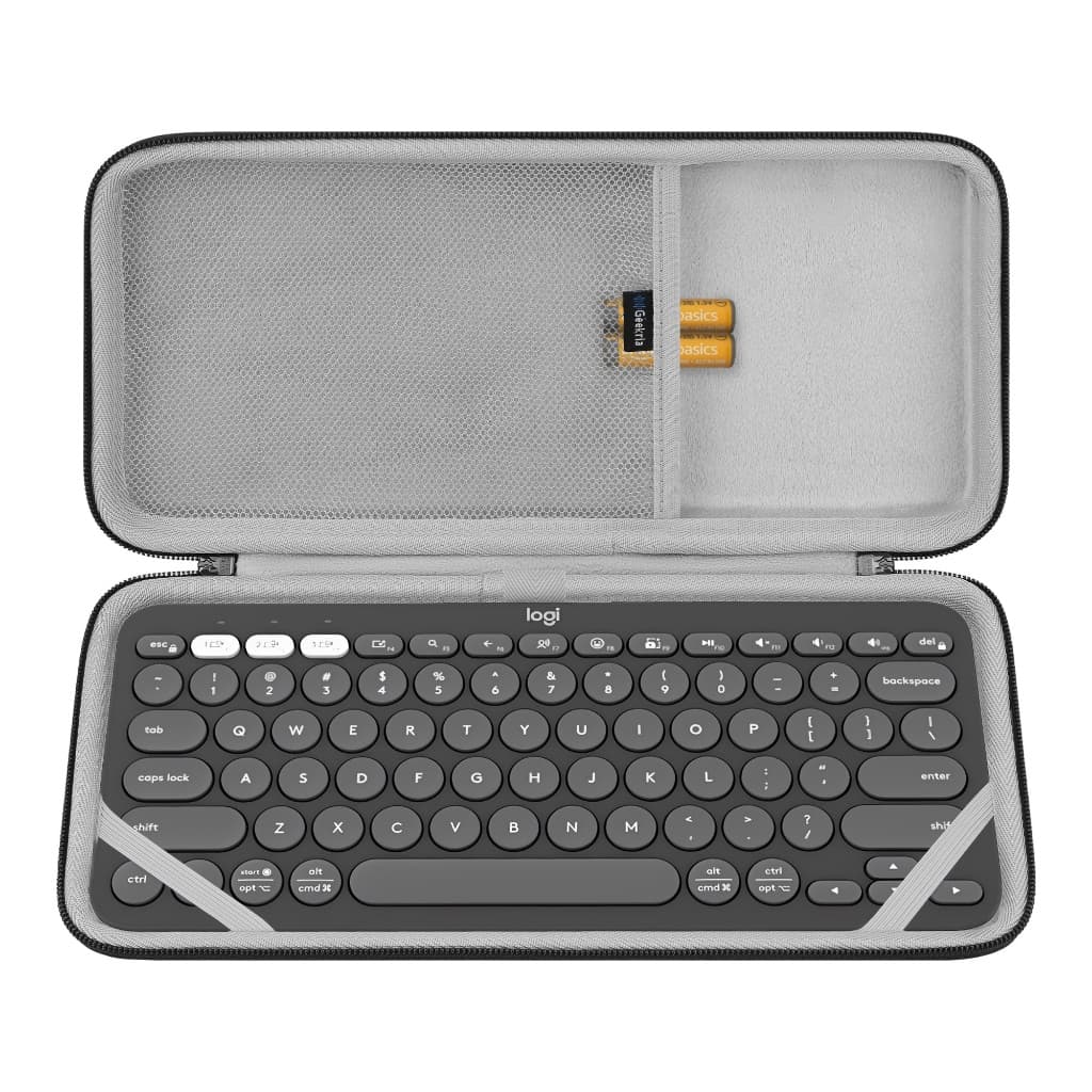 Capa De Teclado Geekria Compatível Com Teclas Pebble 2 K380s/K380 , Bolsa De Viagem Protetora Rígida Para Compacto Peque