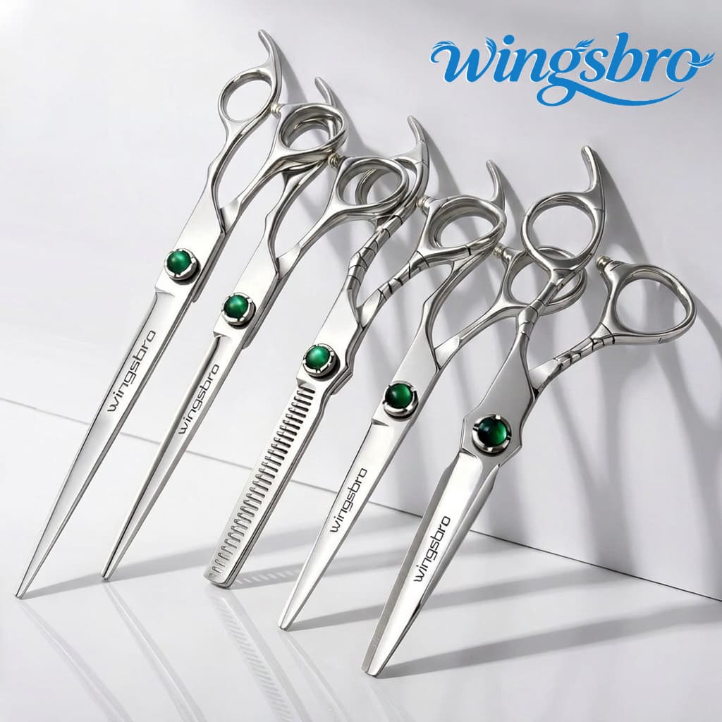 Wingbro Tesoura De Barbeiro Profissional De 6/7/8 Polegadas , Cabeleireiro Inoxidável , Ferramentas De Corte De Cabelo