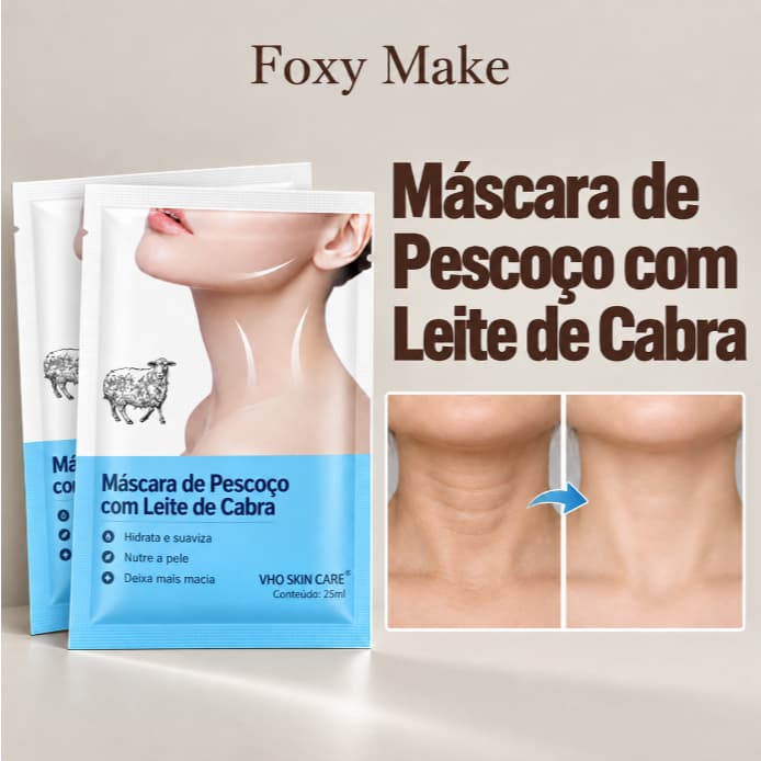 Máscara Hidratante Para Pescoço Com Leite De Cabra , Cuidados O A Pele , Tratamento De Beleza