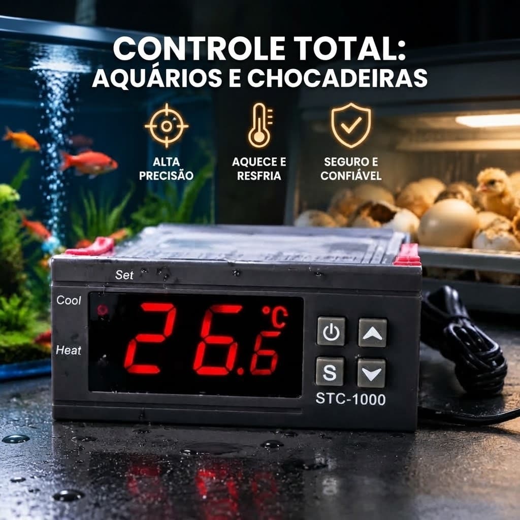 Novo Termostato Controlador De Temperatura Digital 110V/220V STC-1000