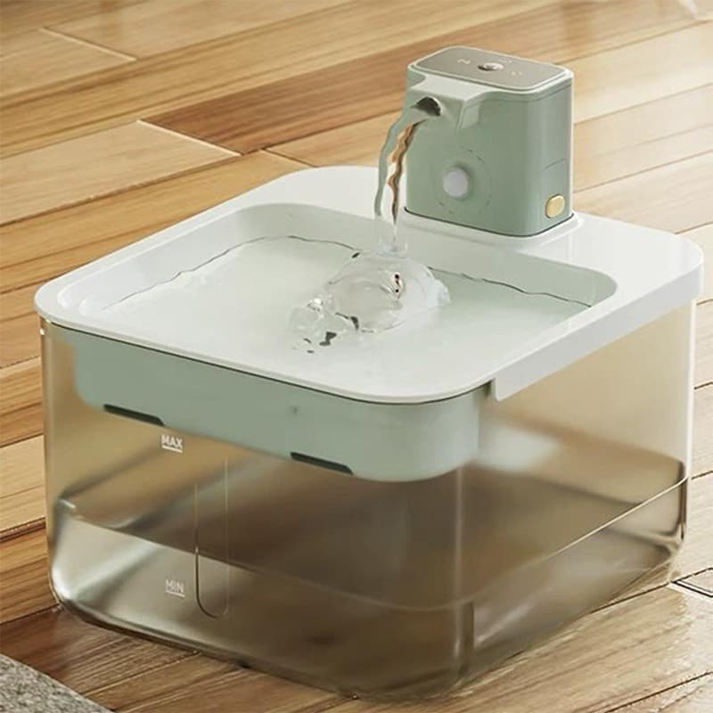 Fonte De Água Para Gatos Operada Por Bateria DownyPaws , 2.5L ; Automática Fursink Com Sensor De Movimento , Bomba Ultra
