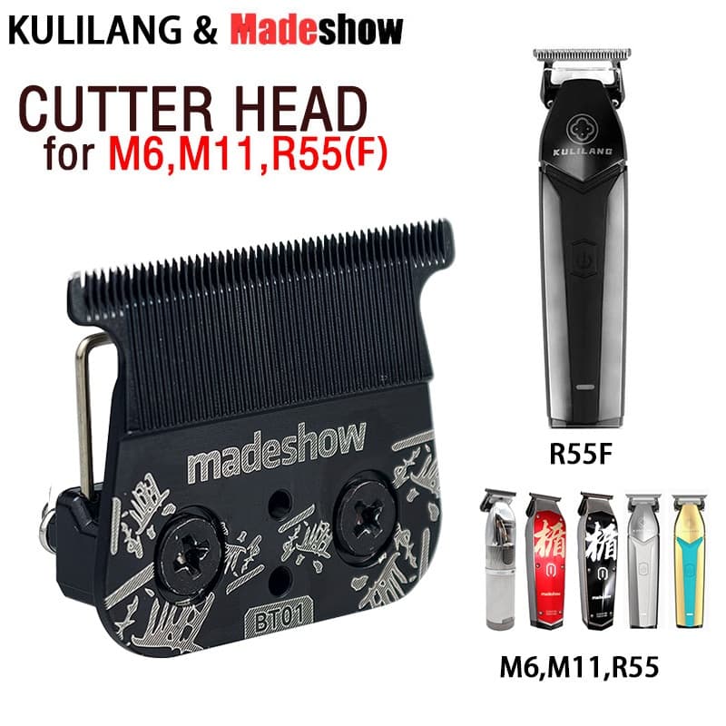 Cabeça De Corte Substituível Original Para Kulilang R55 (F) Madeshow M6 M11 Clipper Profissional De Cabelo Com Lâmina De 0mm