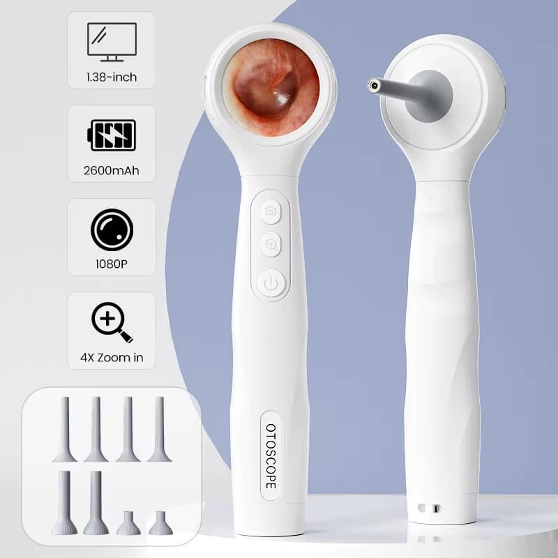 Câmera De Limpeza De Ouvido Com Tela IPS De 1.38 Polegadas , Ferramenta Visual Portátil Ultrafina De 4.2 Mm HD1080P Bate