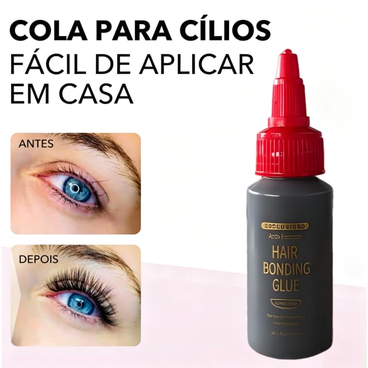 Cola para Cílios Postiços Profissional 30ml – Secagem Rápida, Alta Fixação, Ideal para Maquiagem