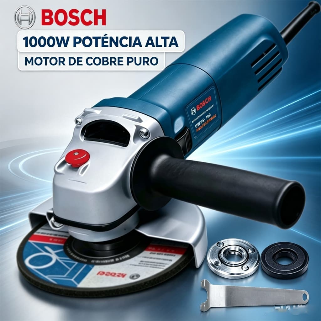 Esmerilhadeira Lixadeira Bosch lixadeira elétrica 110V/220V 1000W Para Corte e Polimento