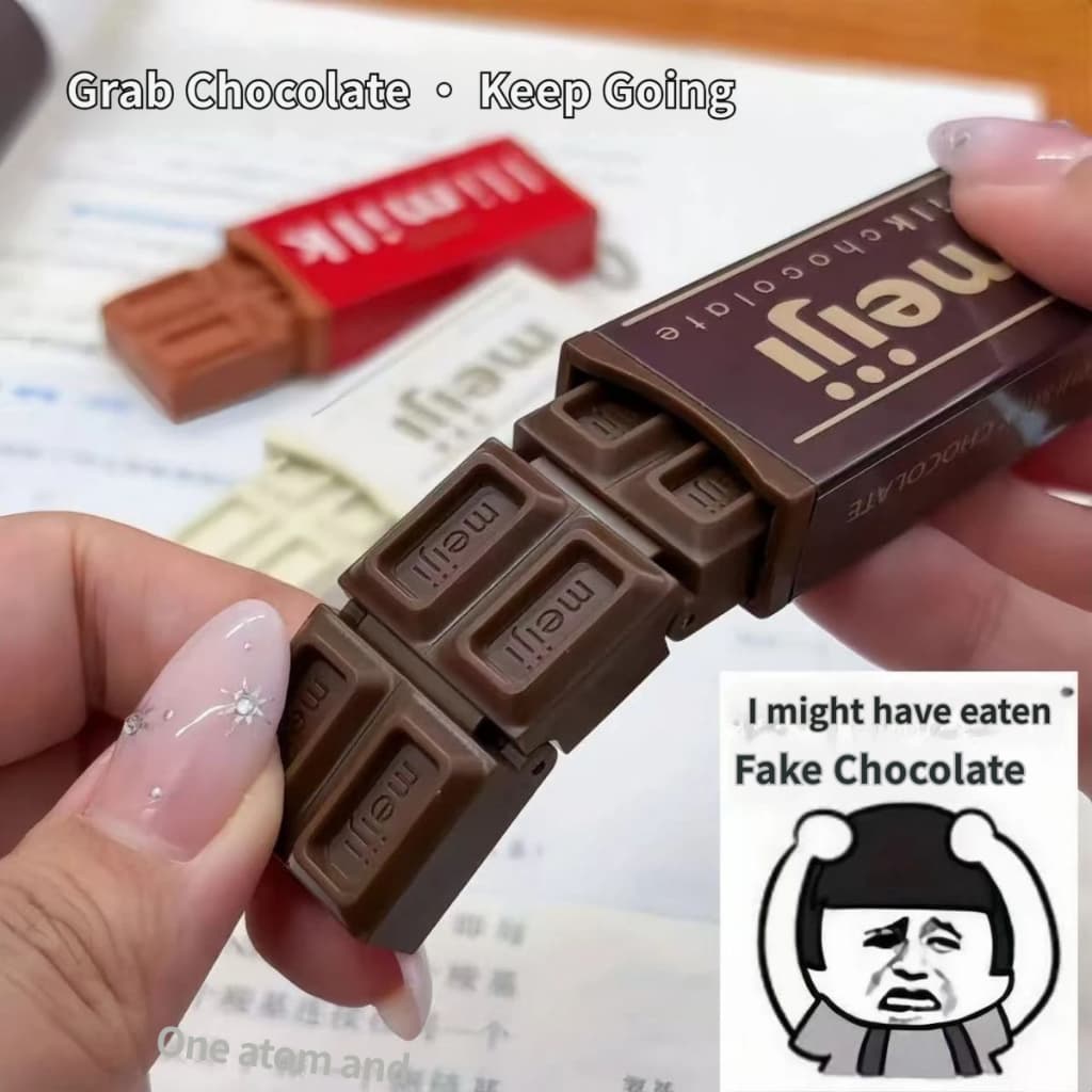 Chocolate pequeno brinquedo tridimensional descompressão pequeno pingente quebrando diversão