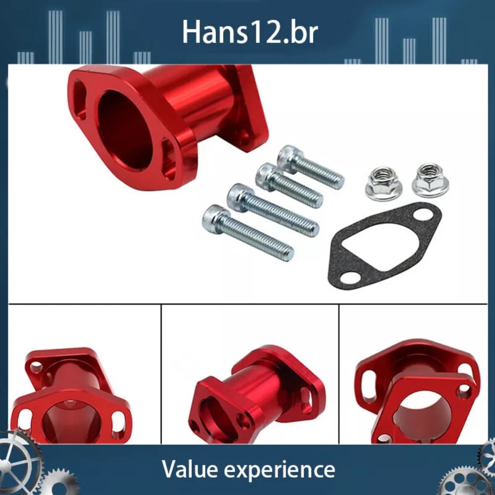 Adaptador De Peça Carburador CNC Para VM22 PZ19 PZ26 Coletor De Admissão De Carb Ferramenta Vermelha