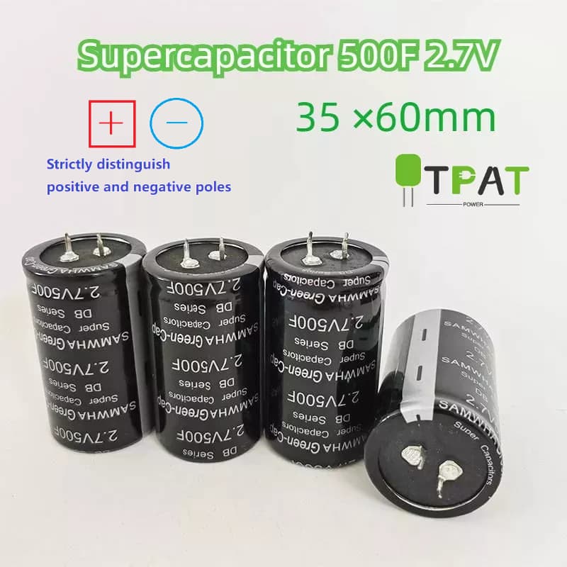 Super Capacitor de alta qualidade 500F 2.7V 35 x 60mm Capacitor de energia de Backup de energia
