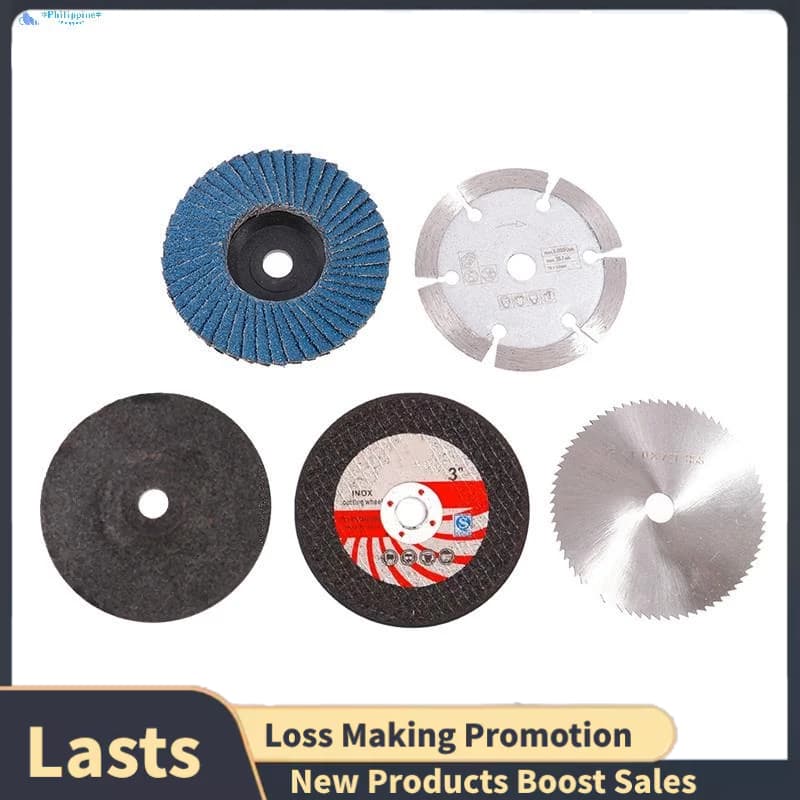 5 Pçs 75mm Disco De Corte Para 10mm Furo Ângulo Moedor Metal Circular Lâmina Serra Plana Aleta Rebolo Lixar Almofadas Fe