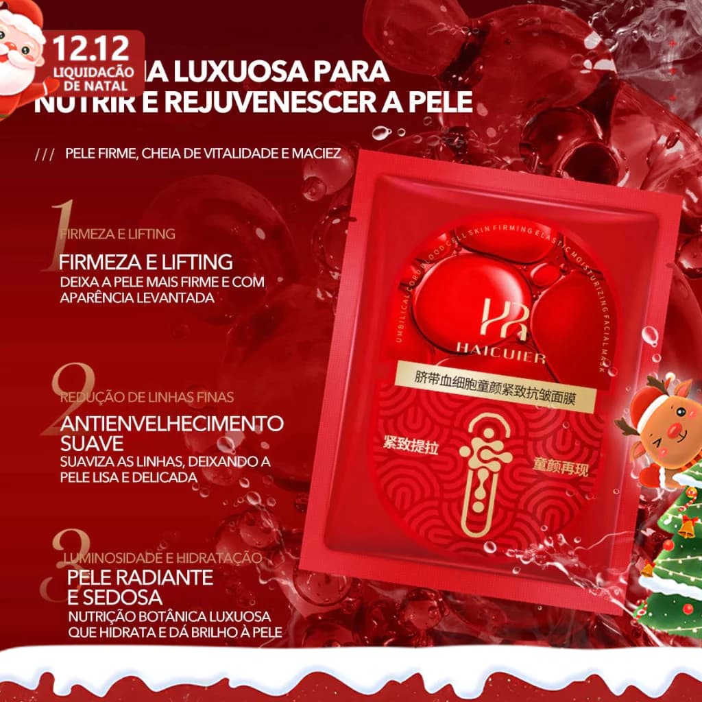 Máscara Facial Com Extrato De Cordão Umbilical-Efeito De Levantamento Imediato E Enchimento De Rugas , Hidratação Profun