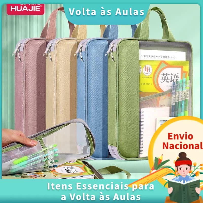 Bolsa de Arquivo Organizador Documentos A4, Pasta Escolar por Disciplina Personalizada,Materiais de Estudo