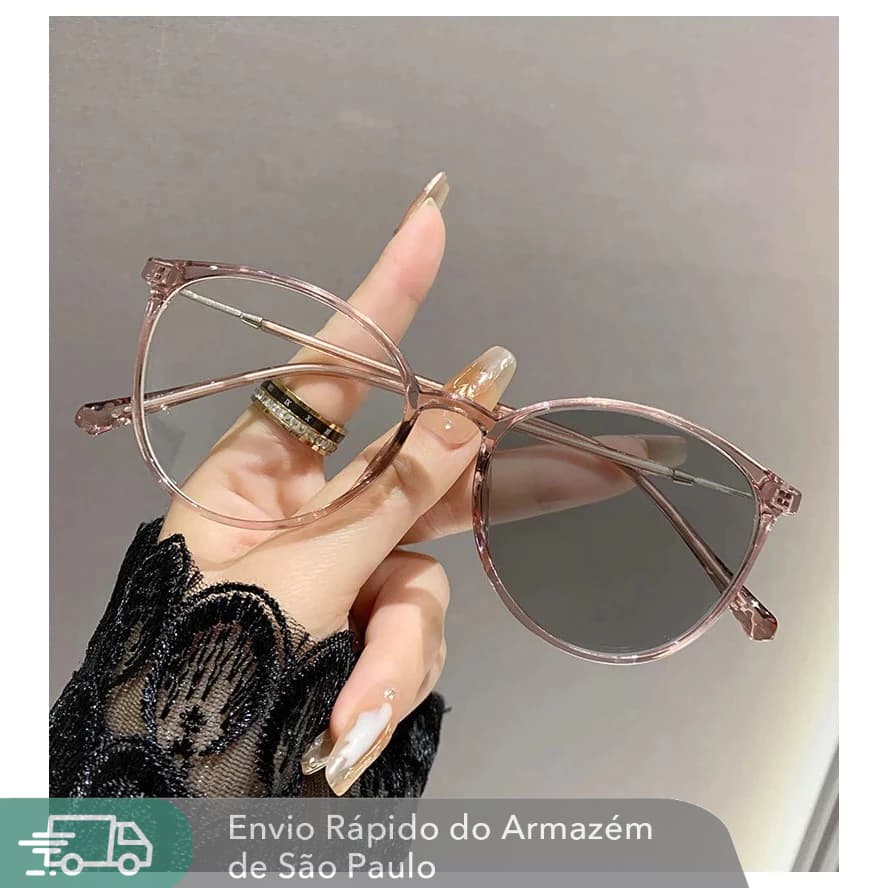 Óculos Fotocromáticos Retrô Com Proteção Contra Luz Azul – Ou Sem Prescrição , Unissex Para Homens E Mulheres
