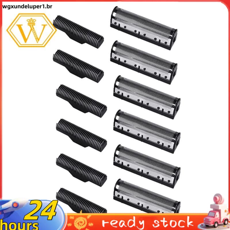 3Set Clipper Blade Para Kemei Km-1102 Peças De Barbear Elétricas Net Silver