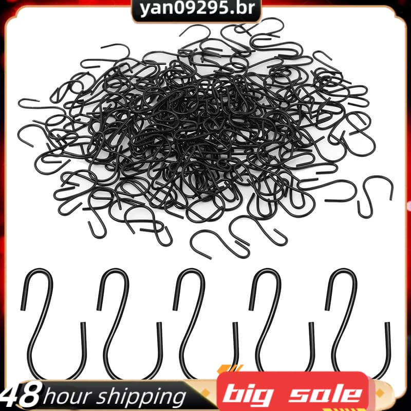 120Pcs 1 Polegada Para MINI Gancho Metálico Em Forma De S Decorativo Artesanato (Preto)