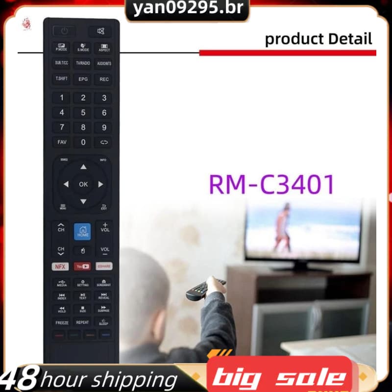 Controle Remoto Para JVC RM-C3401 LT-55N685AN 65N785A 75N785A 65N785AN 4K UHD TV LED Inteligente