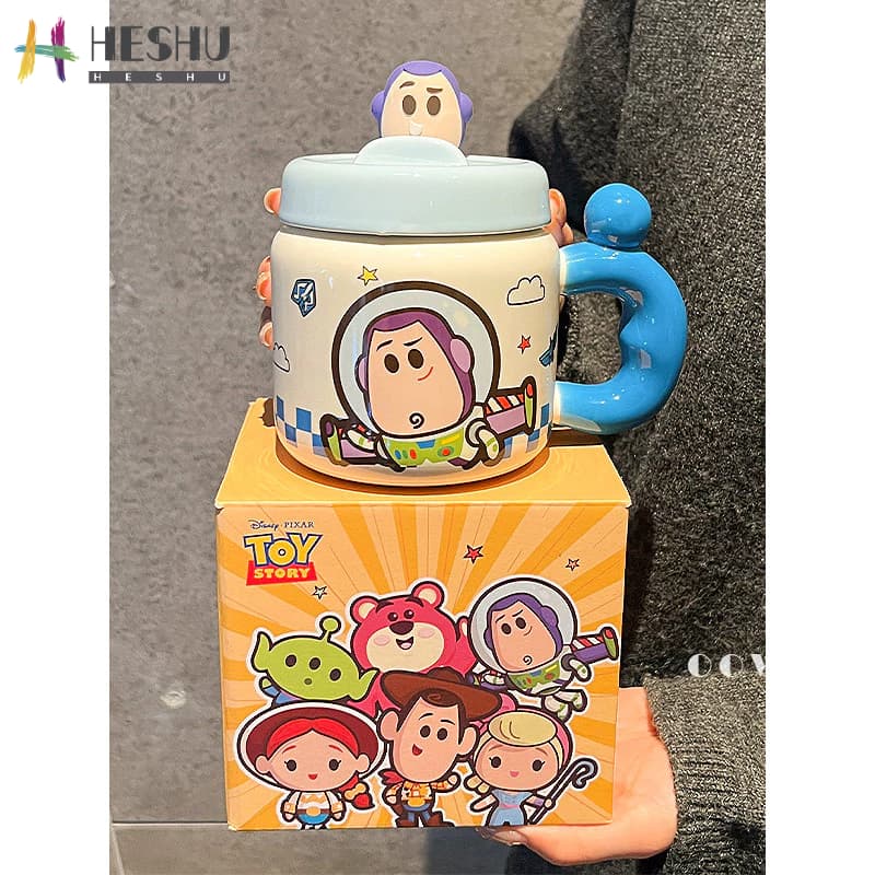[Frete grátis] Copo de água Copo térmico Copo de café Caneca fofa de desenho animado Copo de água Toy Story Copo de água