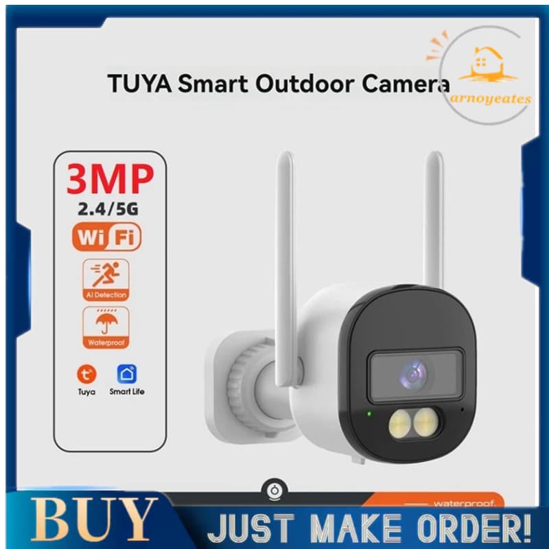 Câmera De Segurança Smart Life 3MP Tuya WiFi 2.4G/5G Al Detecção IP Mini CCTV