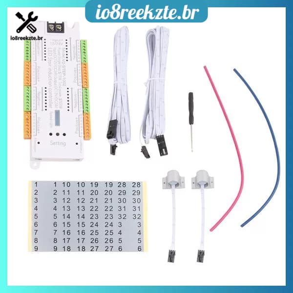 Automático 32 Canais Iluminação De Escada LED Sensor Movimento Kit Controlador Luz Da Para Escadas Tira Flexível 12V 24V