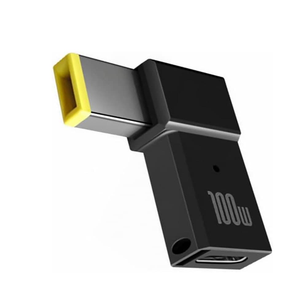 Adaptador PD 100W USB C Para Quadrado Fino Conector Conversor De Ponta Lenovo