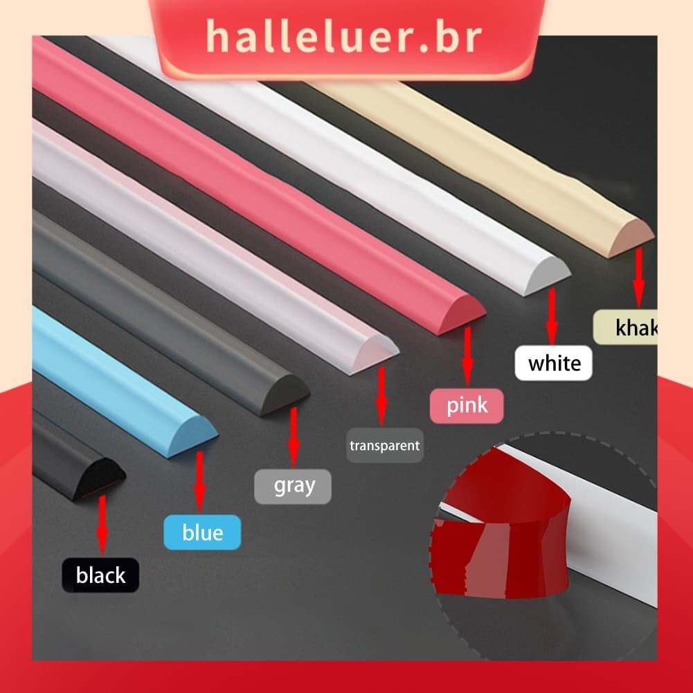 [HL] Tira De Barreira De Água De Retenção De Banheiro Vedação De Silicone De Separação Seca E Úmida