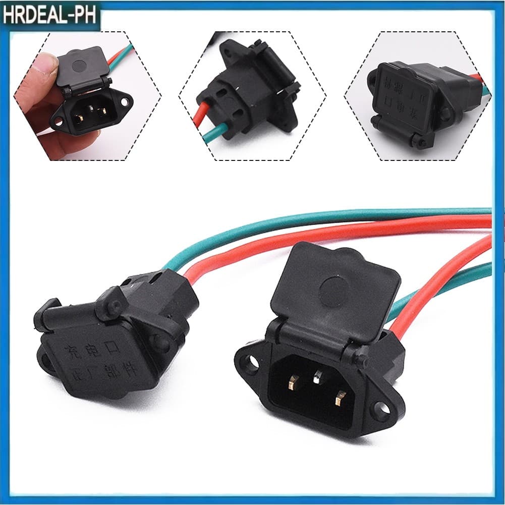 " Tomada De Carregamento De Veículo De Scooter Elétrico Conector De Fio De Cabo De Carro De E-bike