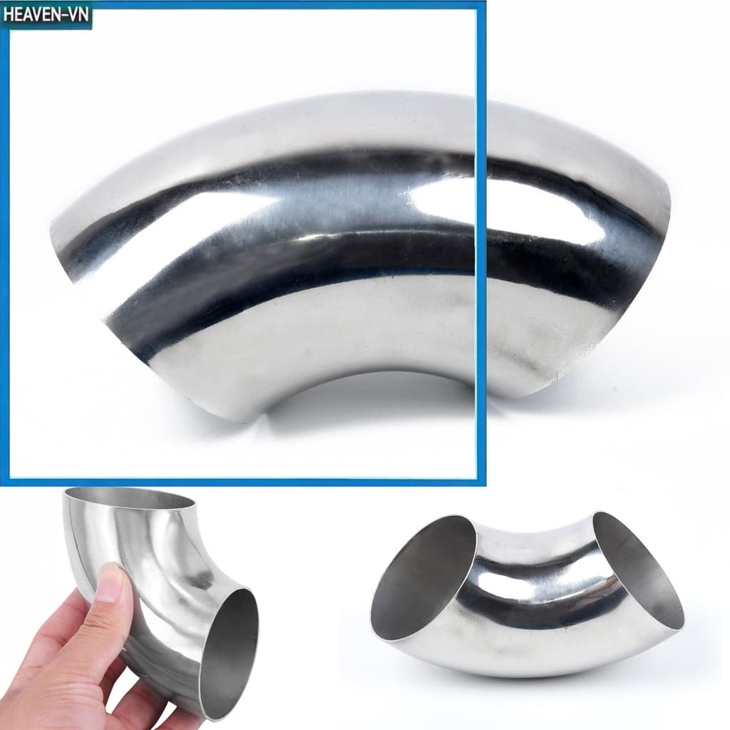 " Escape De Carro 2.5 " 63mm Cotovelo De Aço Inoxidável 90 Tubo Curva Mandril Encaixe