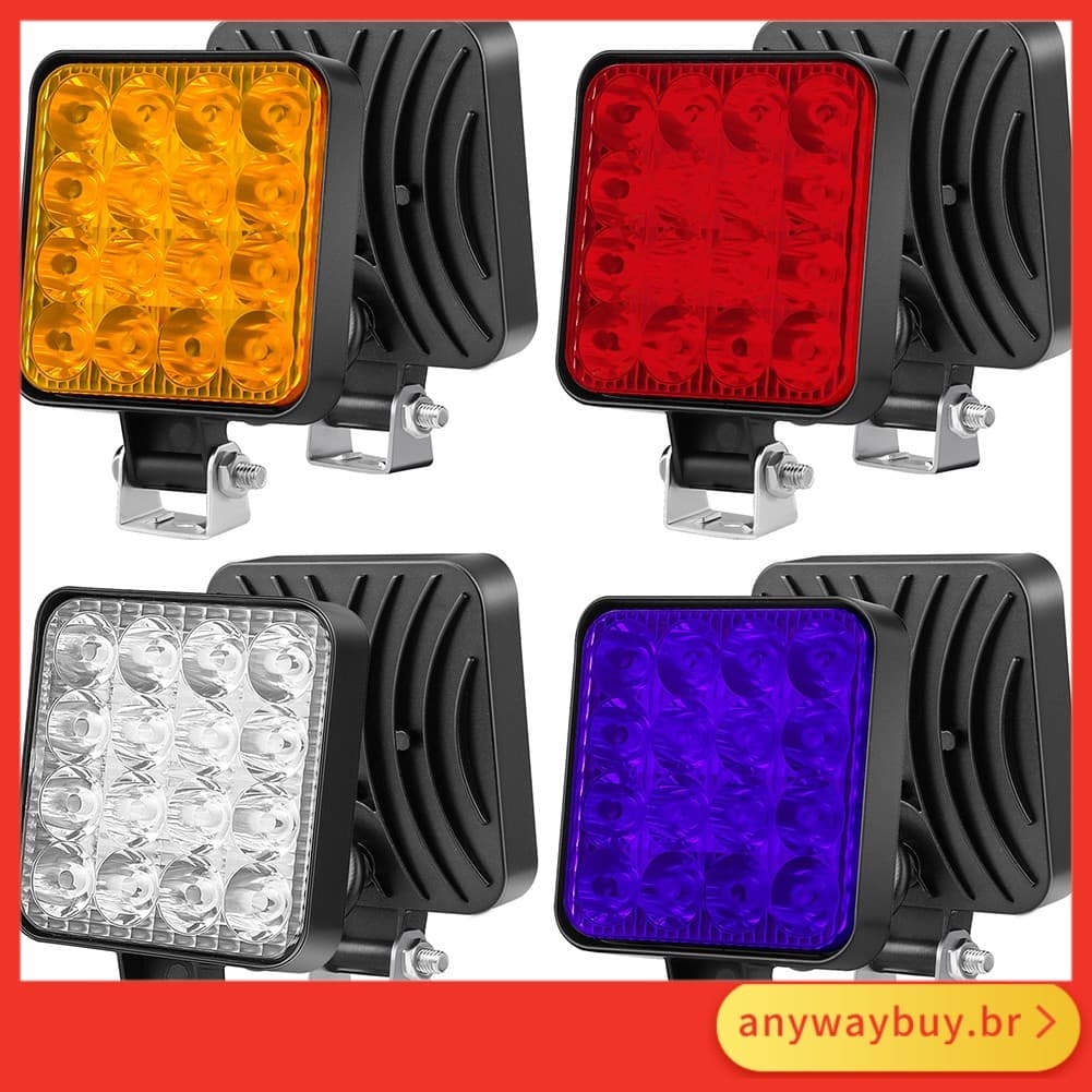 [AYAY] 48w 16LED Luz De Trabalho Pod Iluminação Caminhão Trator Off Road 12v 1PCS