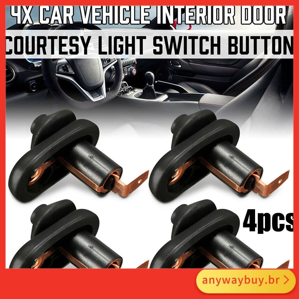 [AYAY] 4pcs Universal Carro Veículo Interior Porta Luz De Cortesia Interruptor Botão Parte