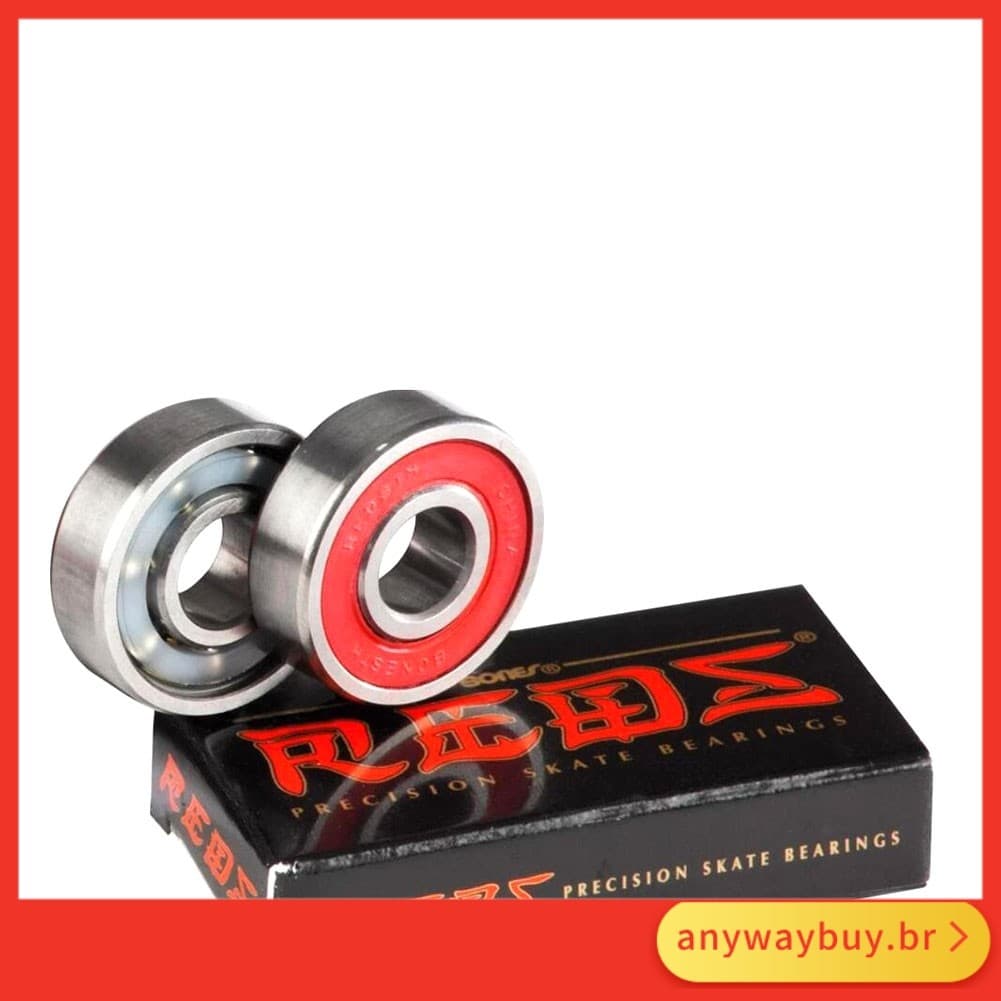 [Ay] Rolamentos De Skate BONES REDS 8 Pacotes 8 Mm Para Precisão Tamanho 608 (Padrão)