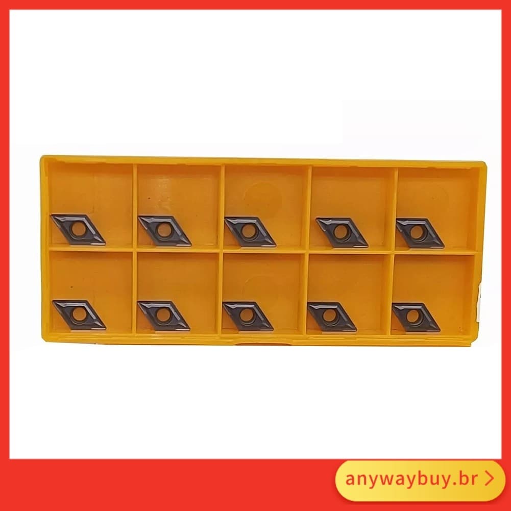 [AYAY] 10Pcs DCMT070204 Inserções De Carboneto 205 DCMT21.51 Para Mandrilar Ferramenta De Torneamento De Torno