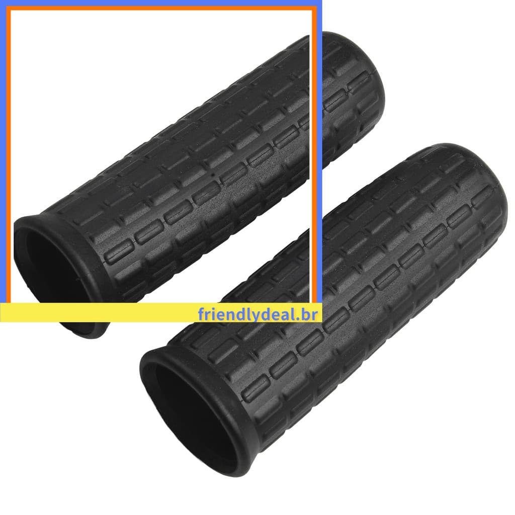 [FRND] 2 Peças De Alças De Borracha Para Carrinho De Mão , Tubos Redondos , Universais De Substituição Pretas