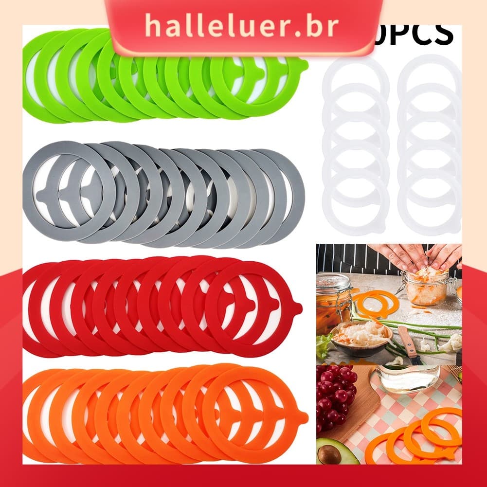 [HALE] 10 Peças De Junta De Substituição De Silicone Anéis De Vedação De Borracha Hermética Para Tampas De Jarras