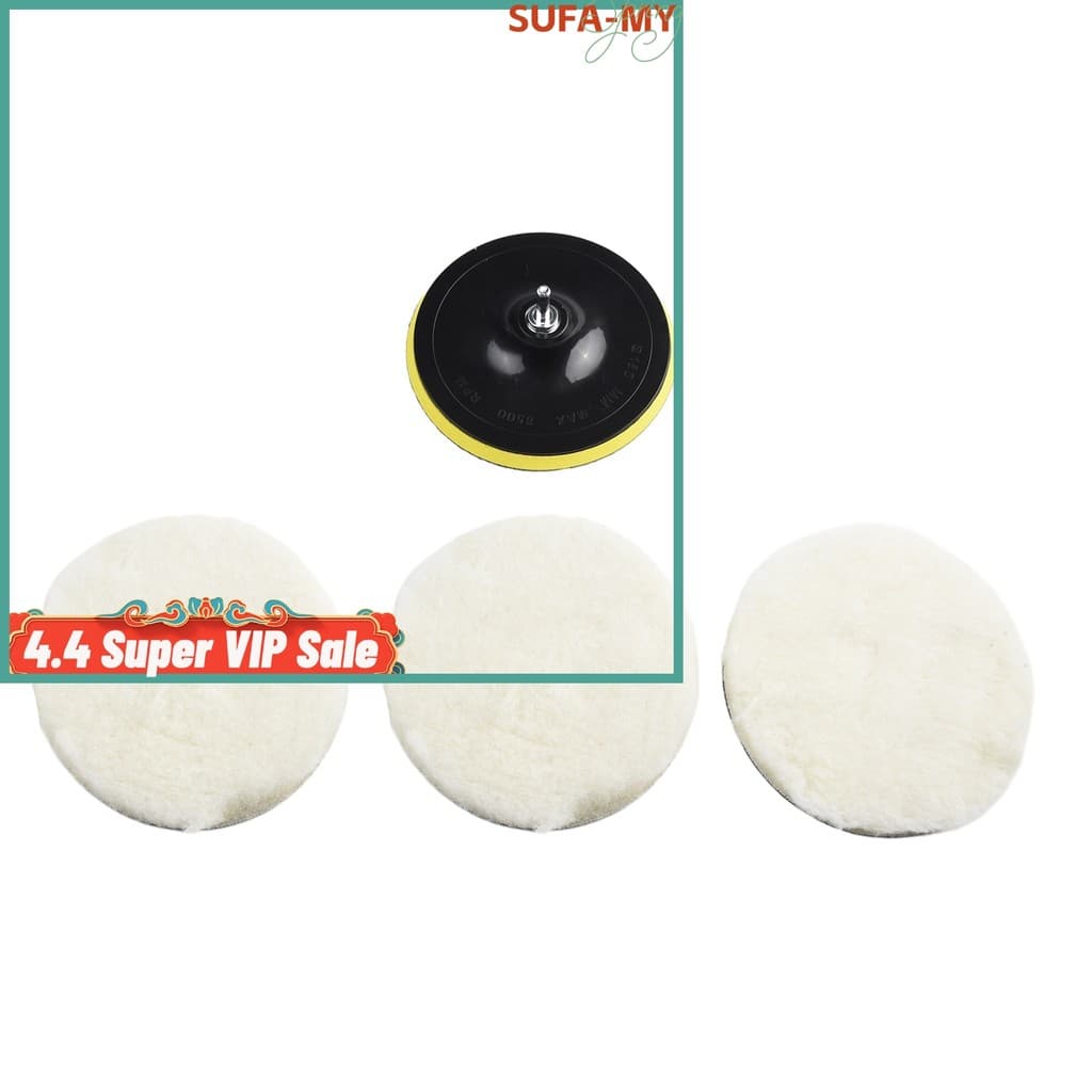 [SUFA] 5 Unidades/Conjunto 3/4/5/7 Pol . Almofadas De Polimento Polidor De Carro Broca Kit De Esfregão De Roda De Lã