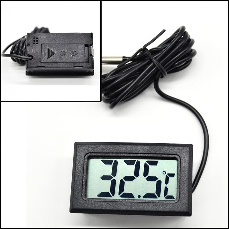 [SUFA] Mini LCD Digital Termômetro Medidor De Temperatura Testador Com Sonda À Prova D'água